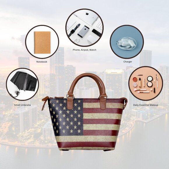 Printed Leather 3-in-1 Convertible Top Handle Crossbody Bag for Women- Daily Use - Picture 5 of 16